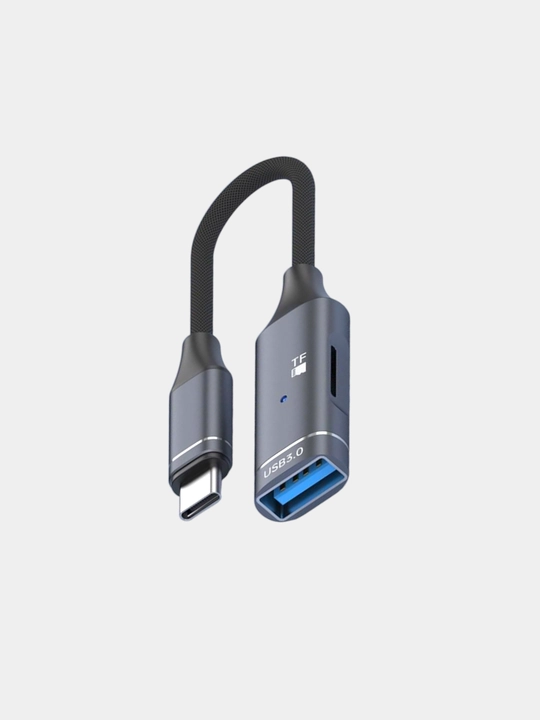 Type C OTG dan USB ga adapter, kartani o'quvchi SDCART uchun portga ega