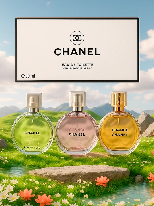 Ayollar uchun xushbo'ylangan suvi to'plami Chanel Chance Eau Tendre, 30 ml - 