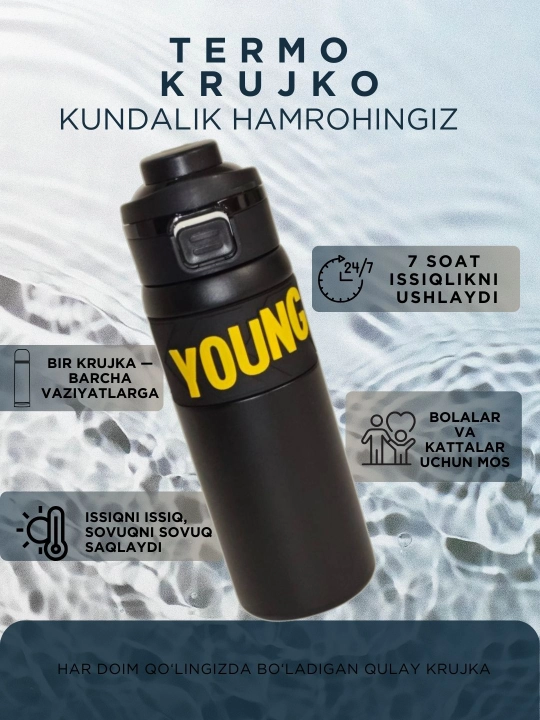 Termos, termakrujka,ssiq va salqin ichimliklar uchun termoz 600 ml, 650 ml
