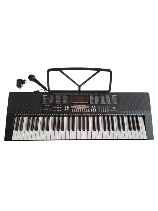Elektron pianino 61 standart tugmachalari, mikrofon, tarmoq va batareya bilan quvvatlanadi - 