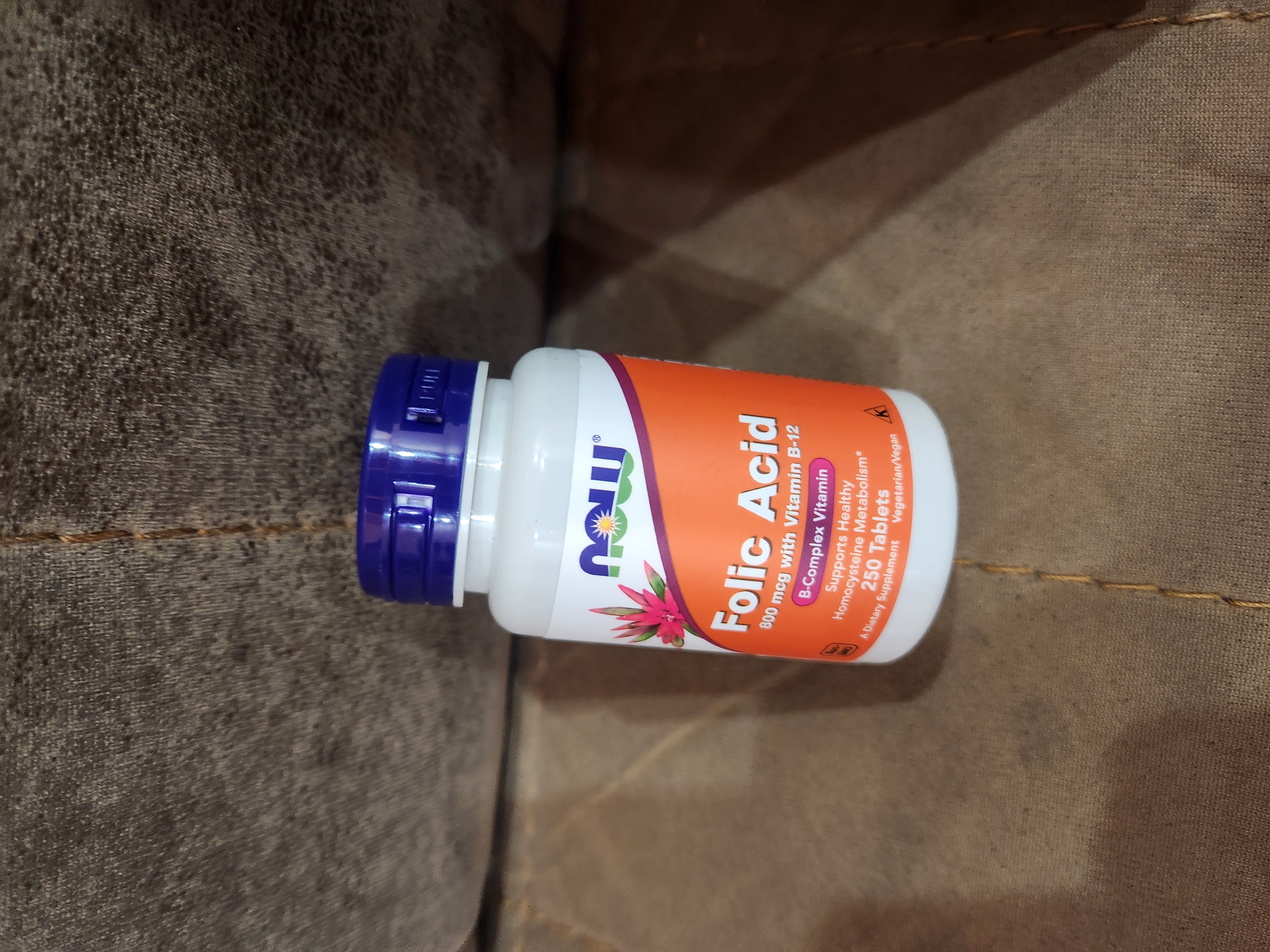 Фолиевая кислота NOW FOODS, 800мкг, 250 таблеток, Халяль