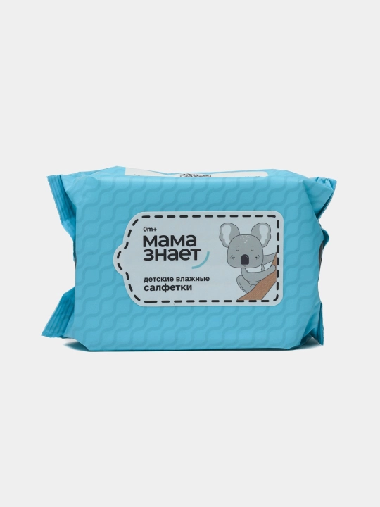Mama Znaet, bolalar salfetkasi, nam salfetka, 30 dona, detskie salfetki, 0+, baby wipes