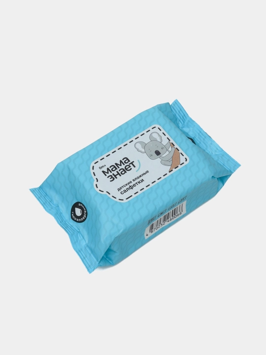 Mama Znaet, bolalar salfetkasi, nam salfetka, 30 dona, detskie salfetki, 0+, baby wipes