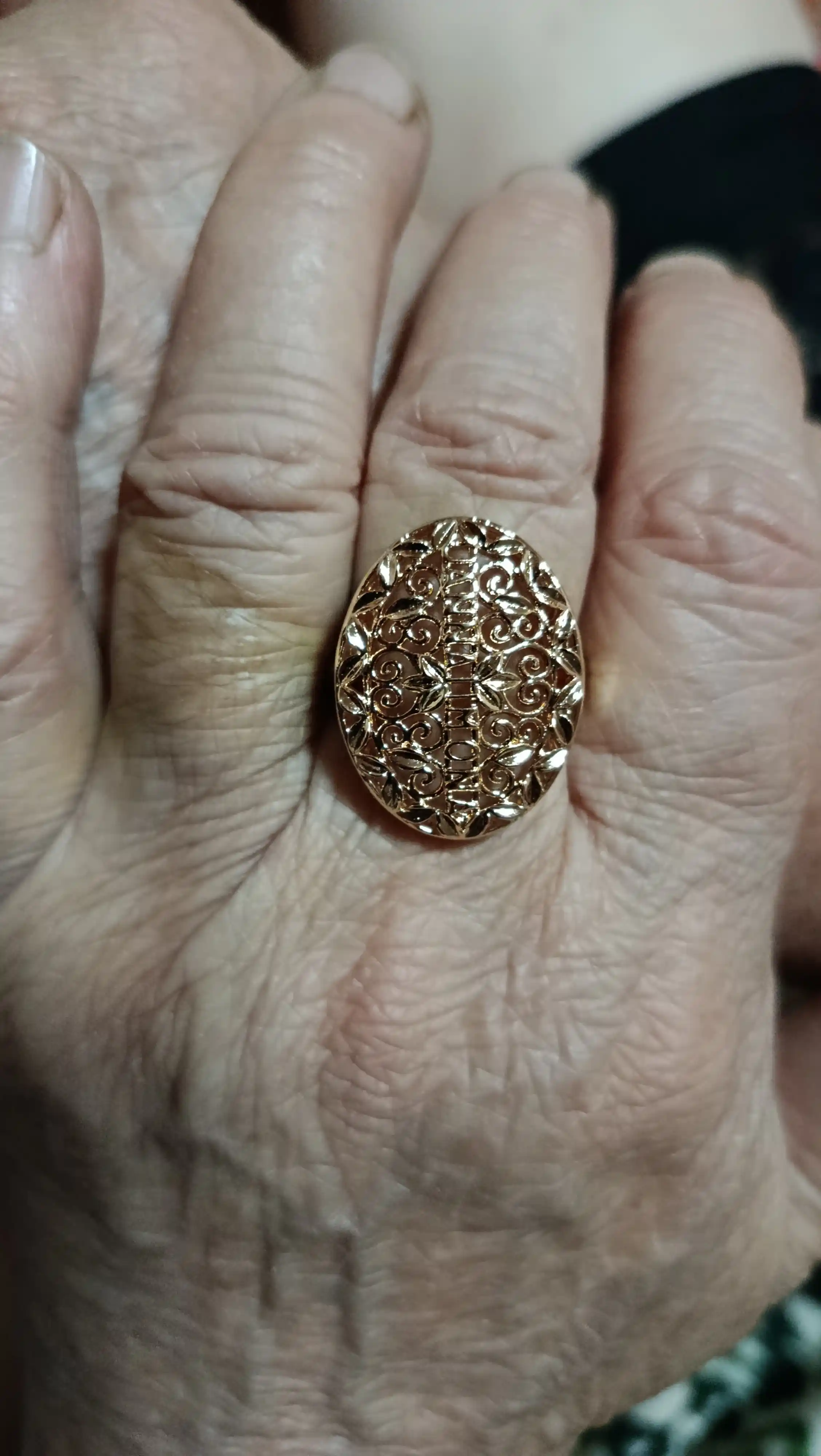 Кольцо с орнаментом и цветом zrak-Gold для женщин с надписью” Рай, мама", нержавеющая сталь