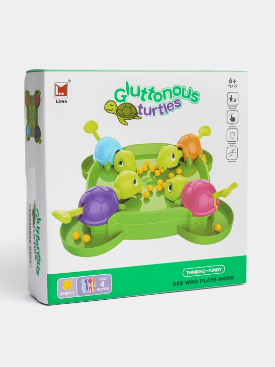 Bolalar uchun 4 kishilik "Gluttonous turtles" o'yinchog'i - 