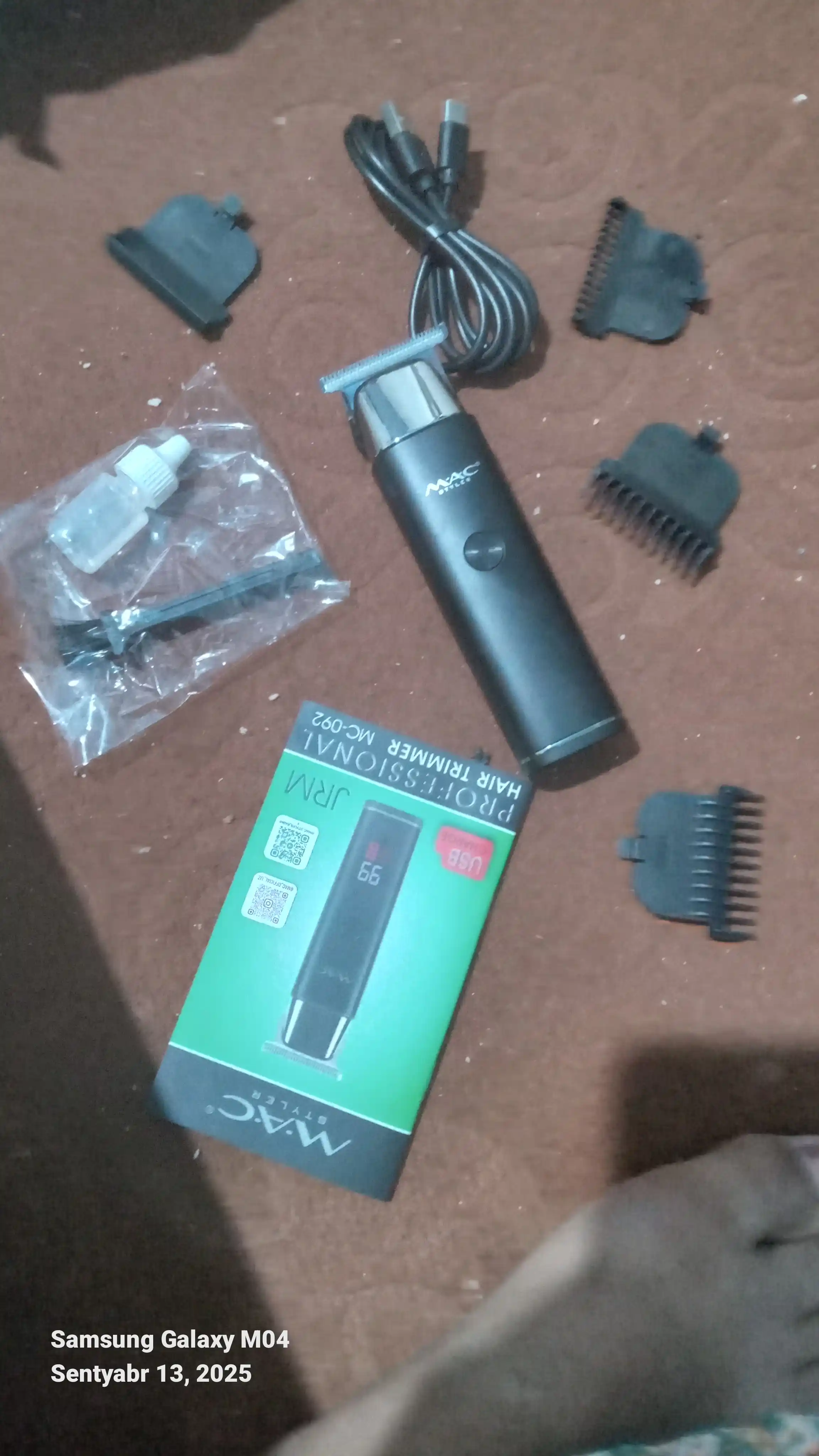 Simsiz soch olish mashinasi, MAC MC-092, LED displeyli soqol trimmer