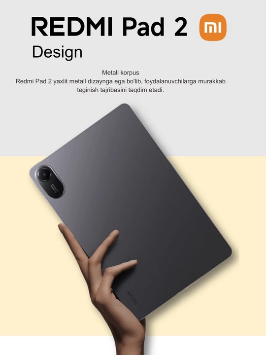 Xiaomi Redmi Pad 2, 4/128 ГБ, 90 Гц (дисплей), аккумулятор 9000 мА/ч
