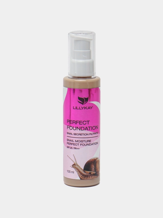 Тональное средство с экстрактом улитки Lillykay Snail Moisture SPF 25, PA++ №21, 13, 100 мл