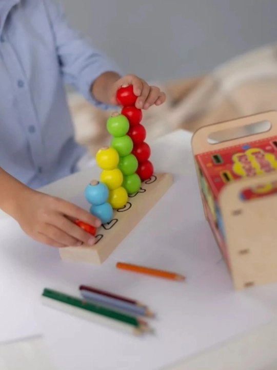SORTER, Montessori, piramida, qo'shimcha, bolalar uchun yog'och o'quv o'yinchoq
