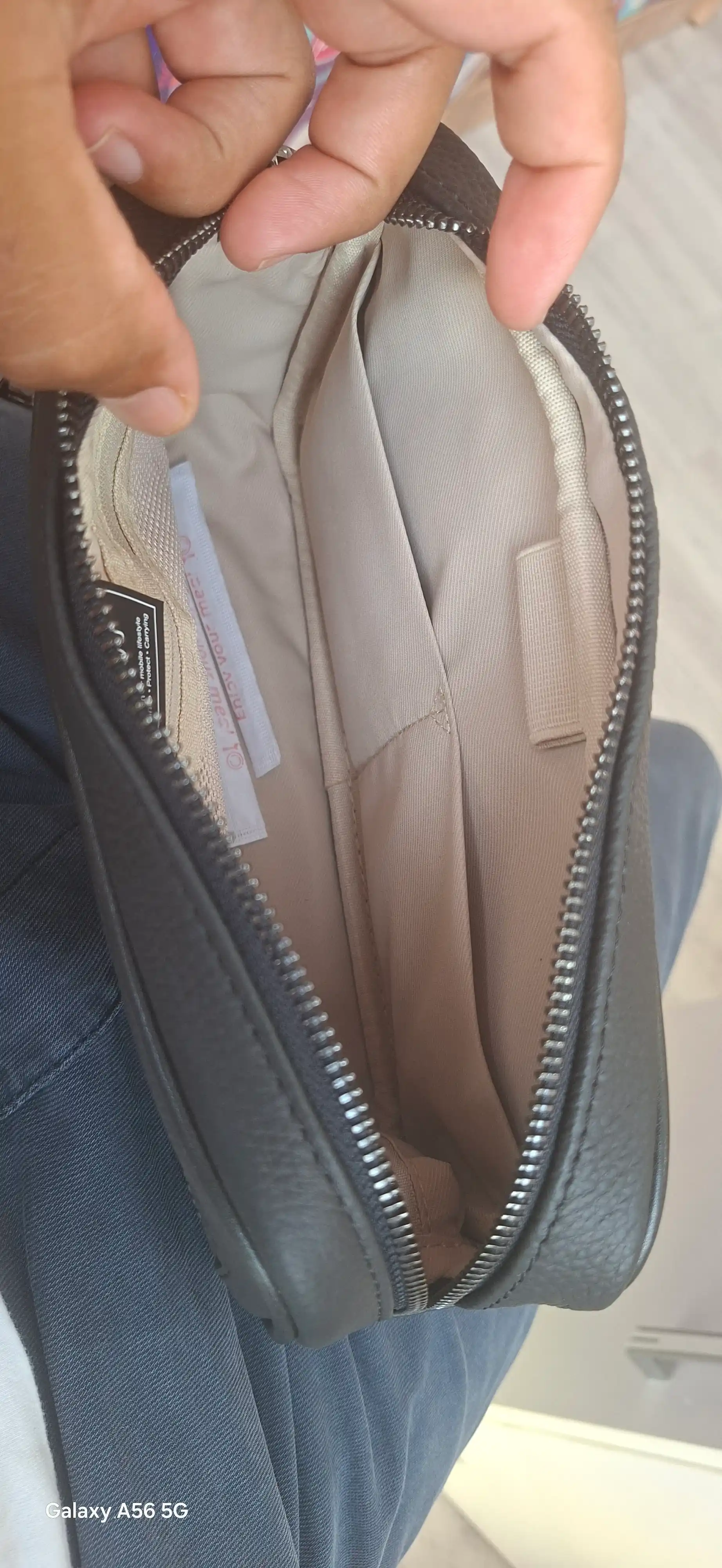 WiWU Anti-Theft aqlli erkaklar klatchi: barmoq izi skanerli charm hamyon portmone