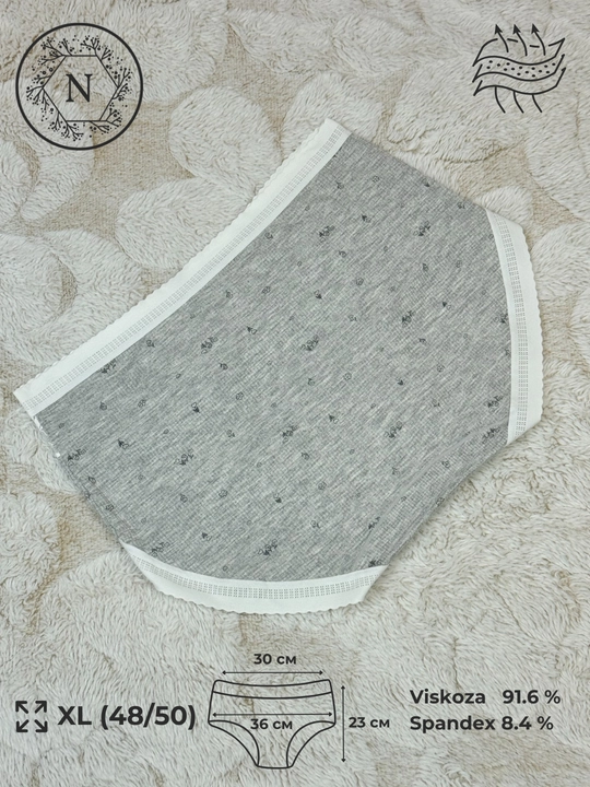 Женские трусы из вискозы, с кружевной вставкой (XL) #165