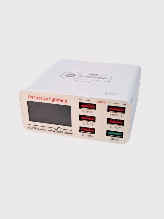 Sunshine SS-304Q 6-portli USB Smart Lightning zaryadlovchi - 