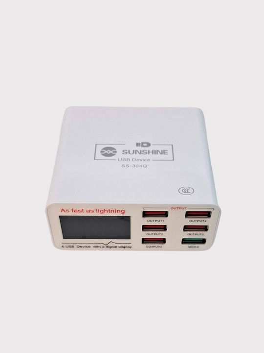 Sunshine SS-304Q 6-portli USB Smart Lightning zaryadlovchi