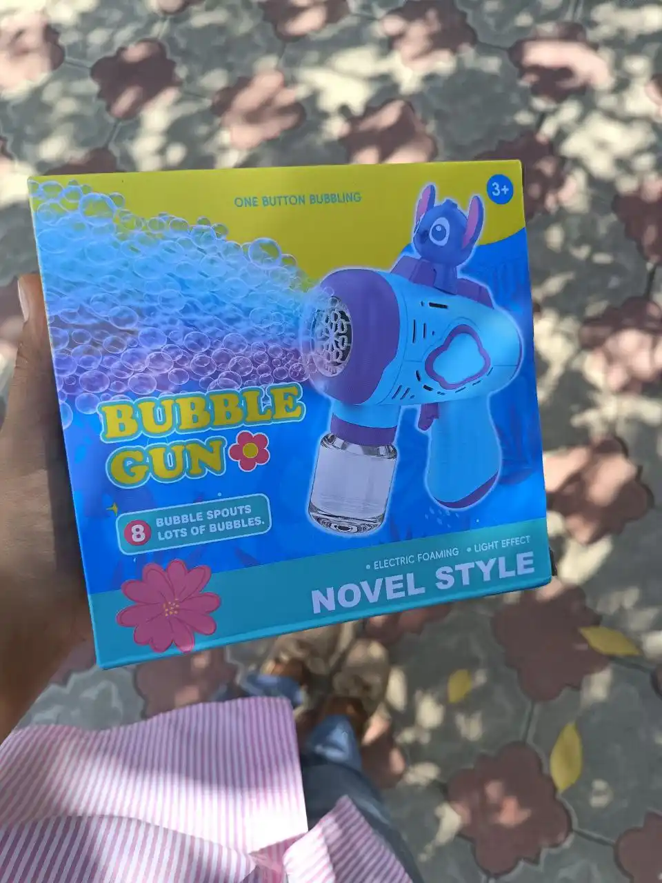 Пистолет для мыльных пузырей BUBBLE GUN — генератор пузырьков с пеной