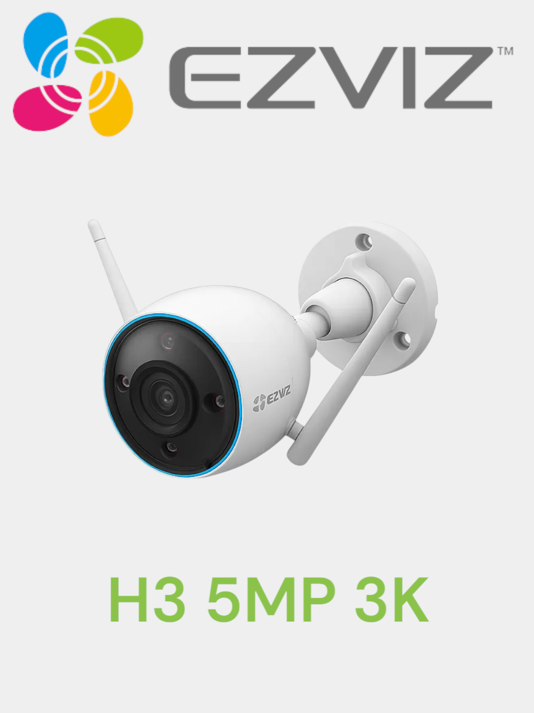 Wi-Fi камера Ezviz H3 5MP 3K водонепроницаемая - 