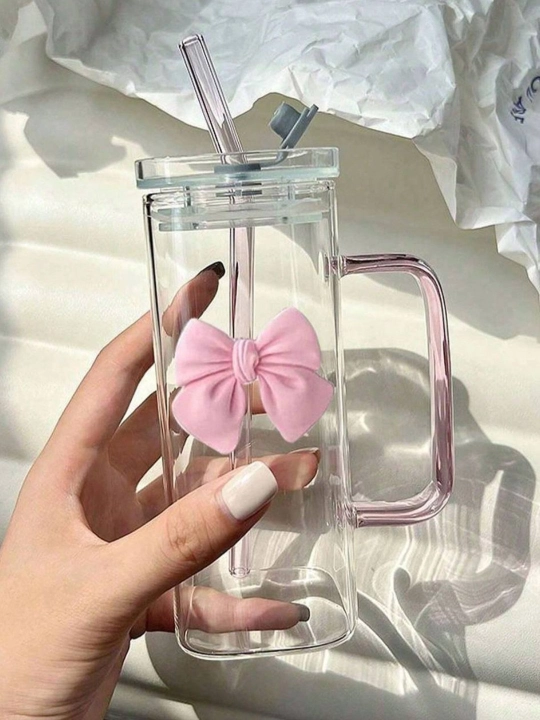 Trubochkali stakan, kapalaklar bilan, shisha stakan trubocha bilan, Butterfly, 500, 350 ml - 