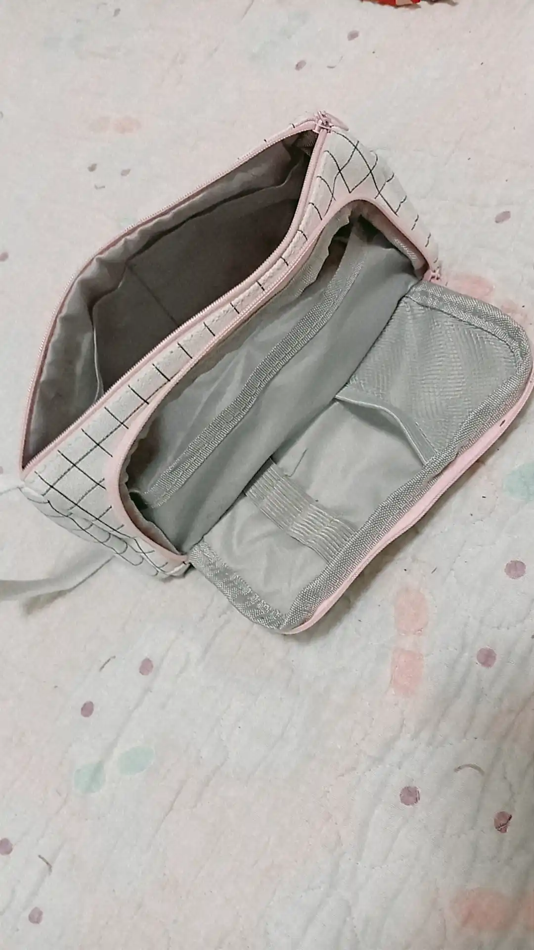 Ikki qavatli qalam qutisi - kosmetik sumka, qizlar uchun penal