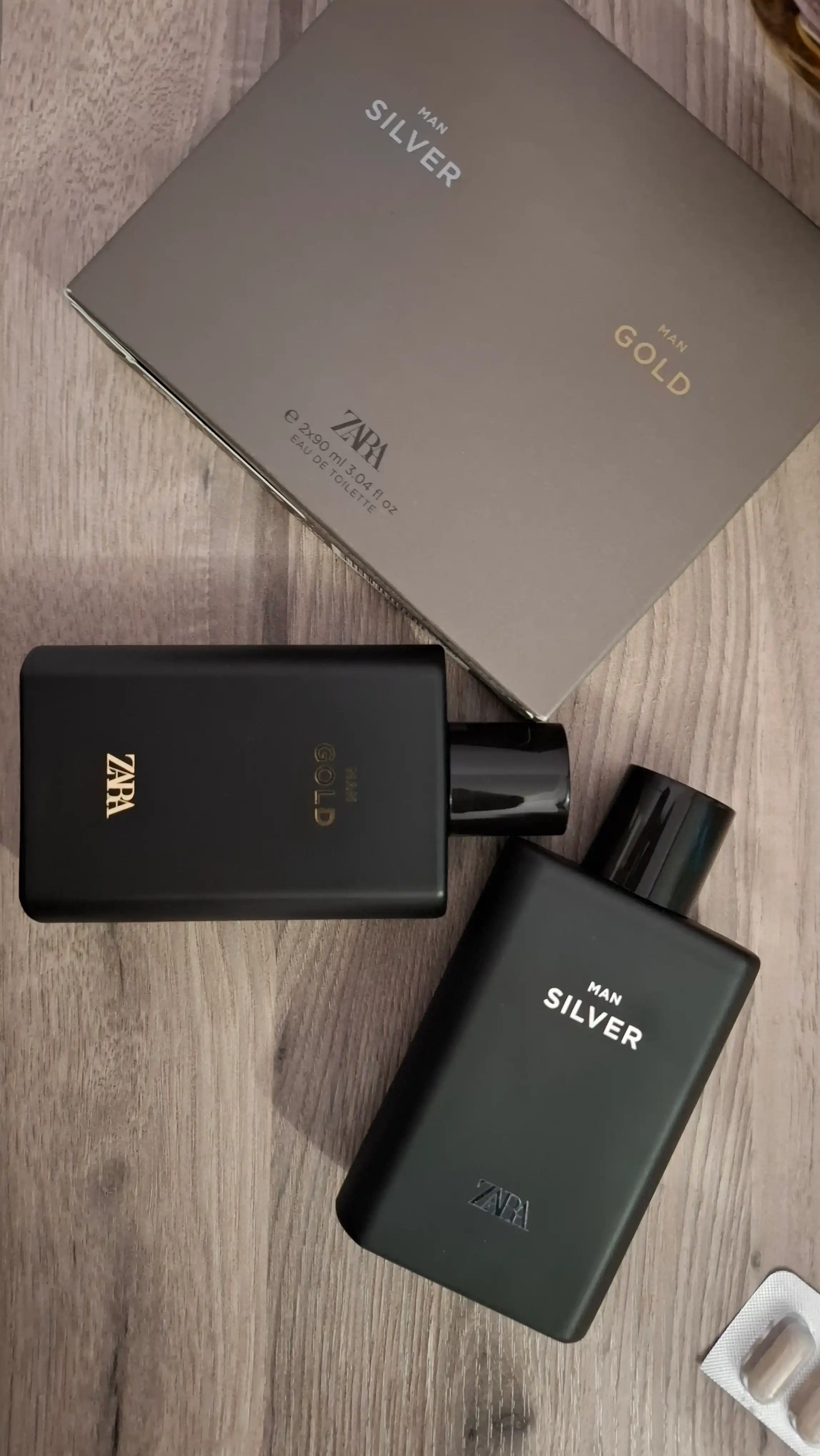 Туалетная вода для мужчин ZARA Silver, 100 мл + Gold, 100 мл