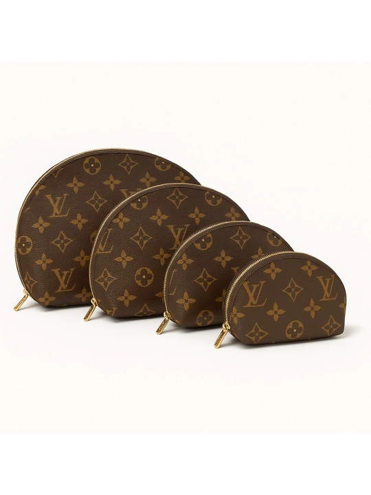 Набор эко-кожаных косметичек – 4 размера, louis vuitton, hermes косметичка