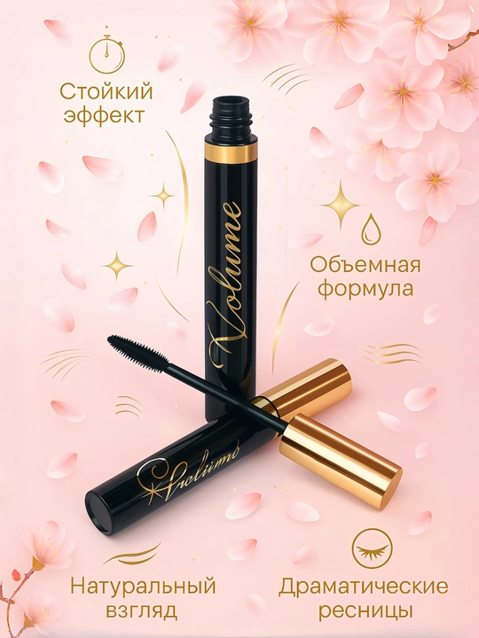 Maskara, suv o'tkazmaydigan, ultra qora, 9 ml - 