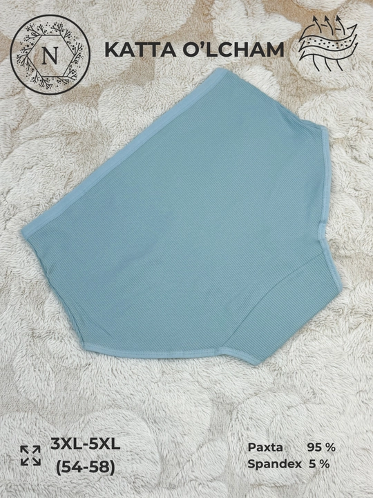 Женские хлопковые трусы большого размера, 3XL–5XL, #0143