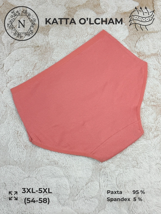 Женские хлопковые трусы большого размера, 3XL–5XL, #0143
