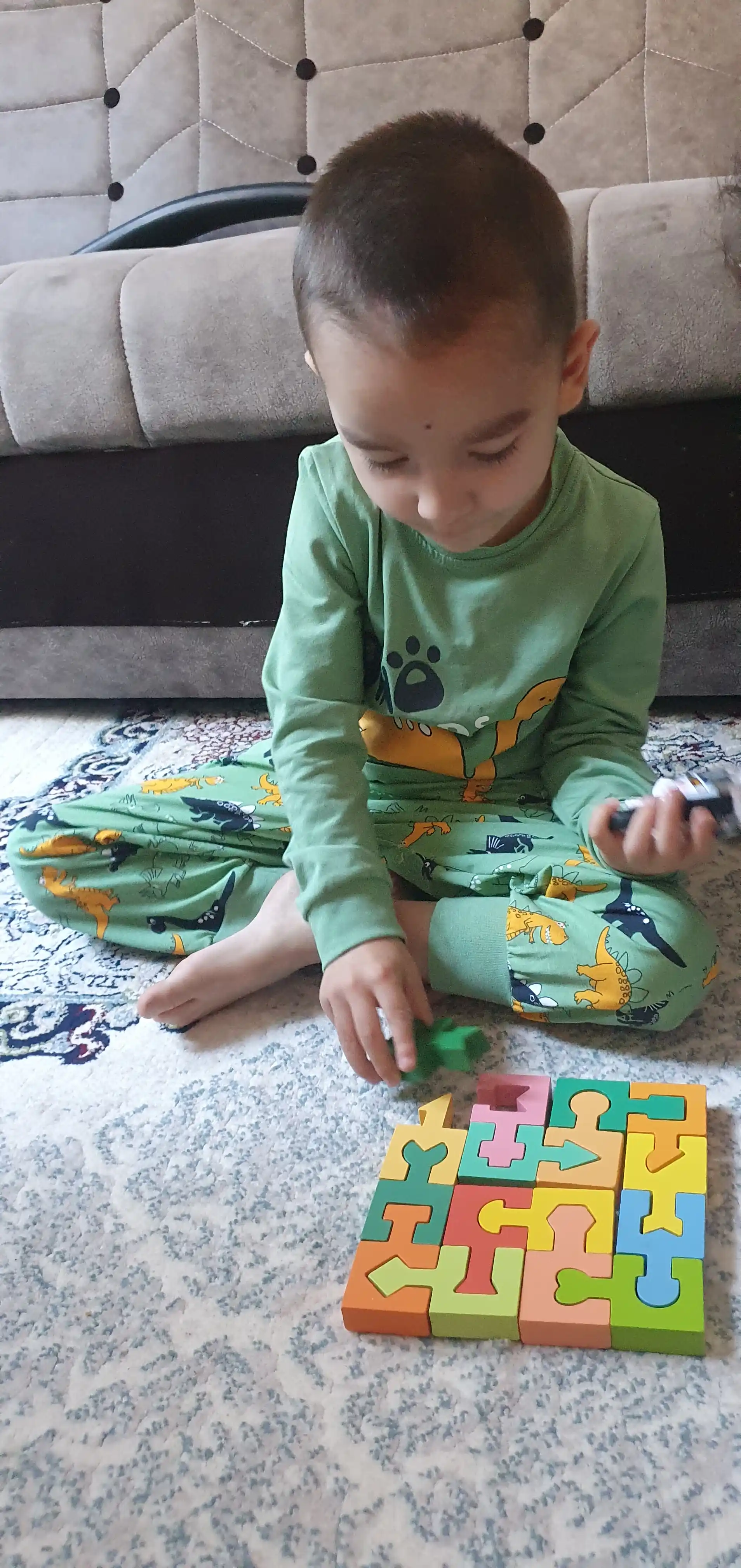 Rivojlantiruvchi yog'och pazl, montessori o‘rgatuvchi o‘yinchoq, bolalar uchun boshqotirma