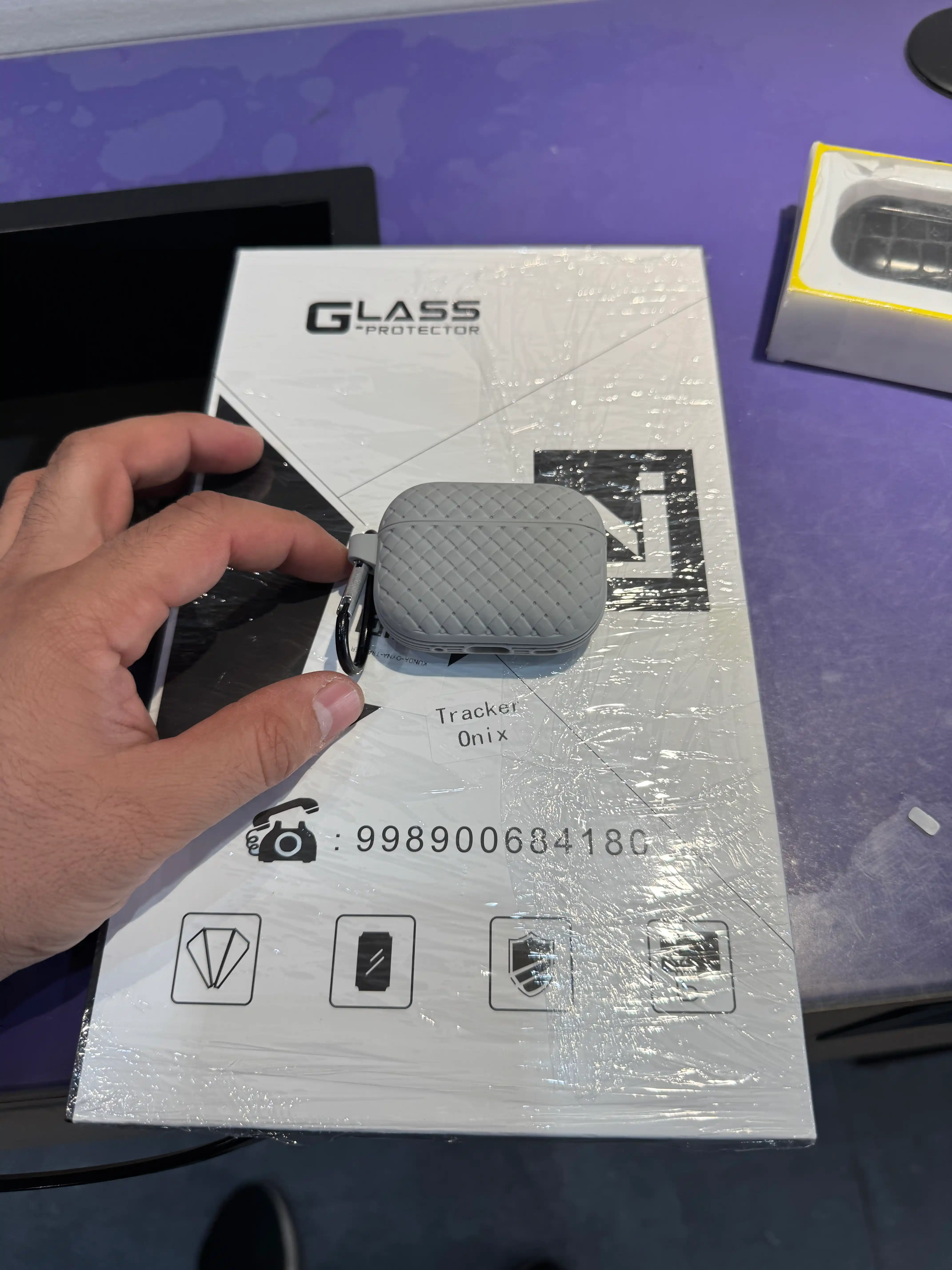 Чехол для Airpods 1, 2, pro, pro 2, 3, 4  силиконовый, ромб