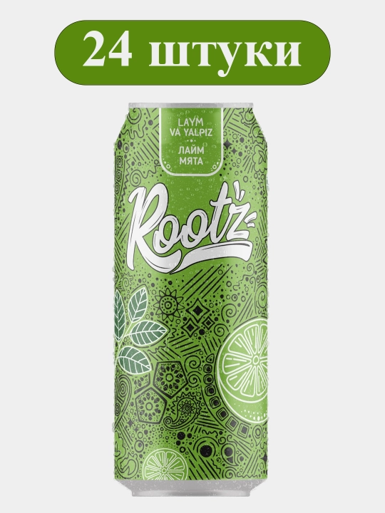 ROOTZ ЛАЙМ-МЯТА 0,45 л, 24 штуки - 
