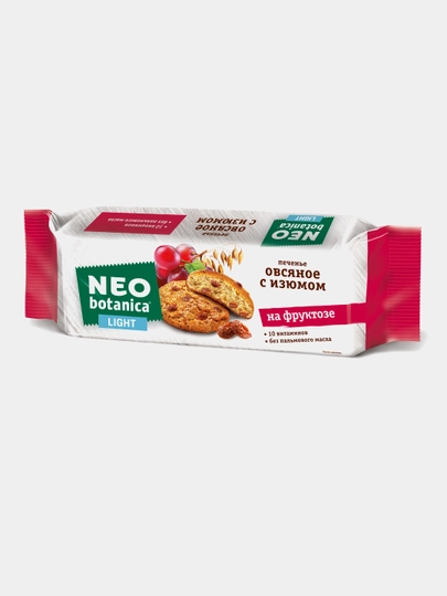 Печенье Neo Botanica Light овсяное с изюмом на фруктозе, 280 г — ЯСНАЯП-DVZP114