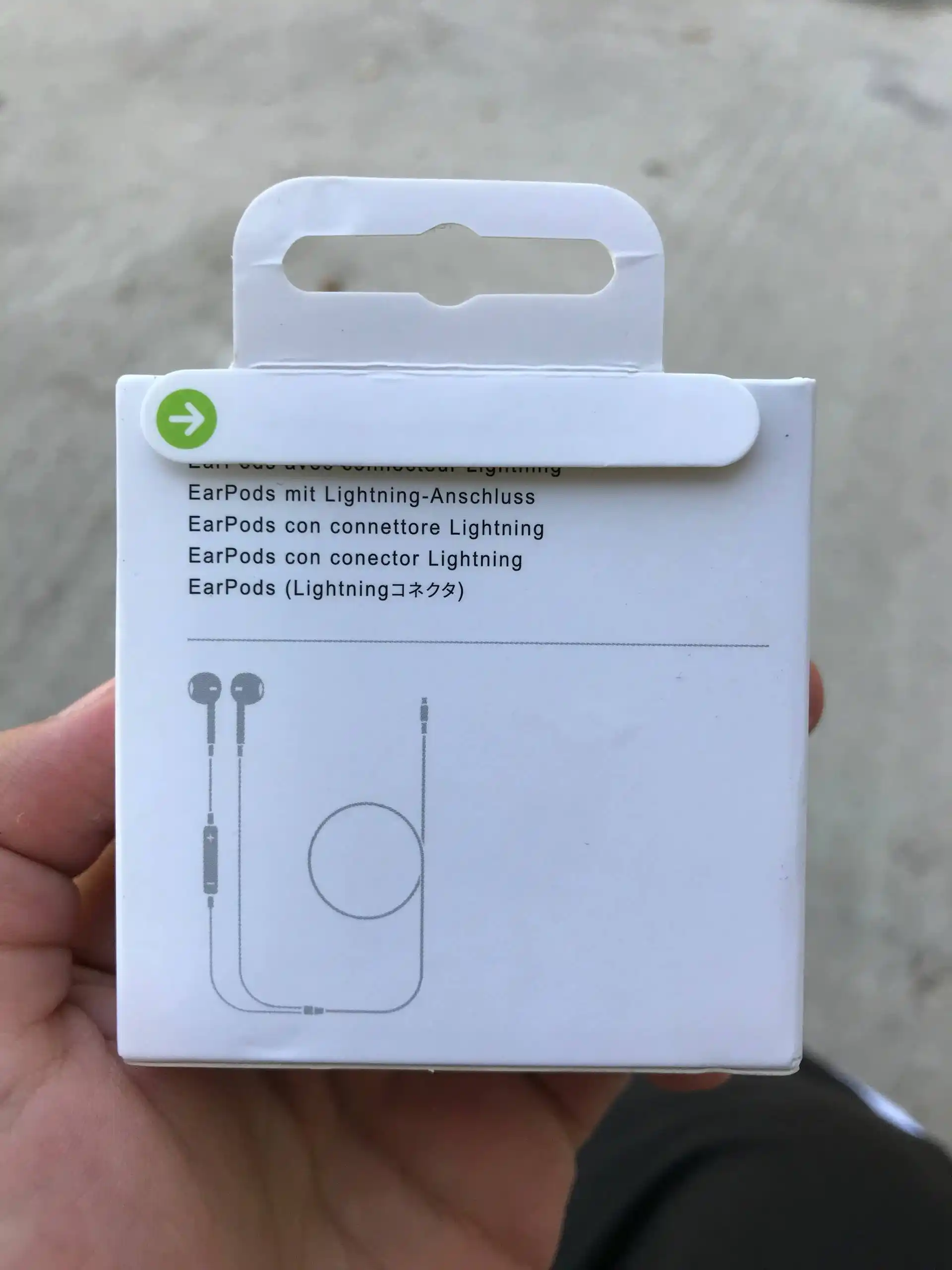 IPhone uchun oq simli quloqchin, Lightning, mikrofonli