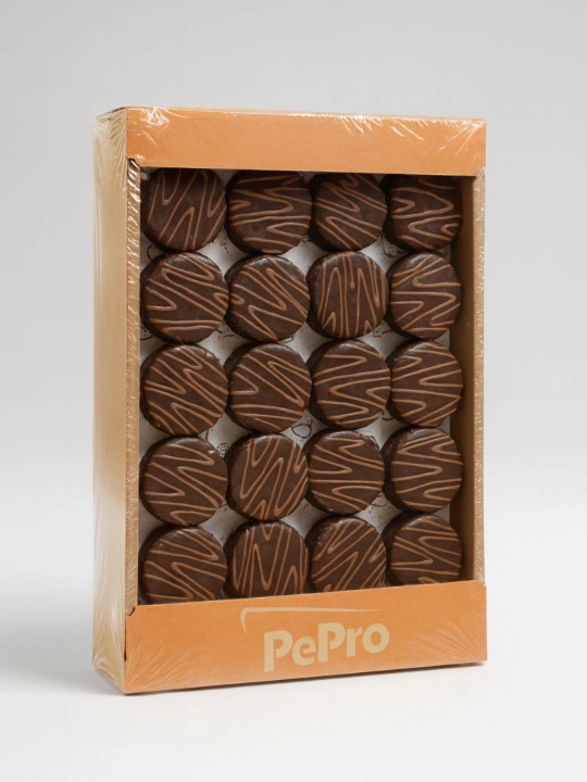 Brownie sendvich-pechenye, shokolad va vanil kremli, 2 kg