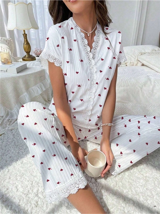 Ayollar pijamasi Kioko, ayollar uchun ikki qismli pijama, uy kiyimi, ayollar uy kostyumi