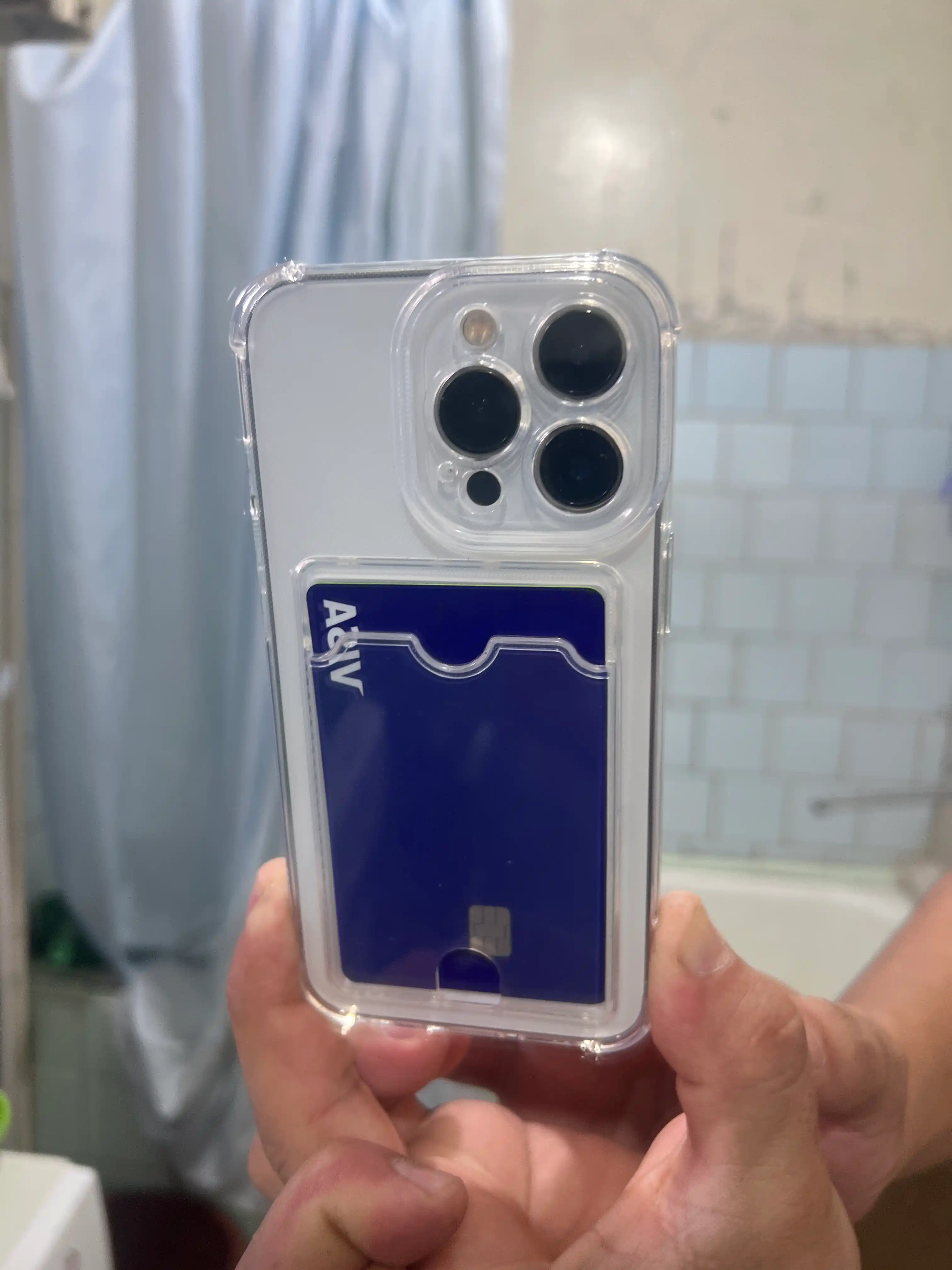 Чехол с карманом для карт, iPhone 6, 7, 8, SE, XS, 11, 12, 13, 14, 15 Pro, Max прозрачный