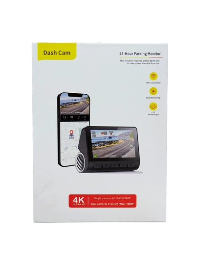 Videoregistrator DVR 4K Ultra HD, 2 kamera, tungi ko‘rish, parking nazorati, G-Sensor 7