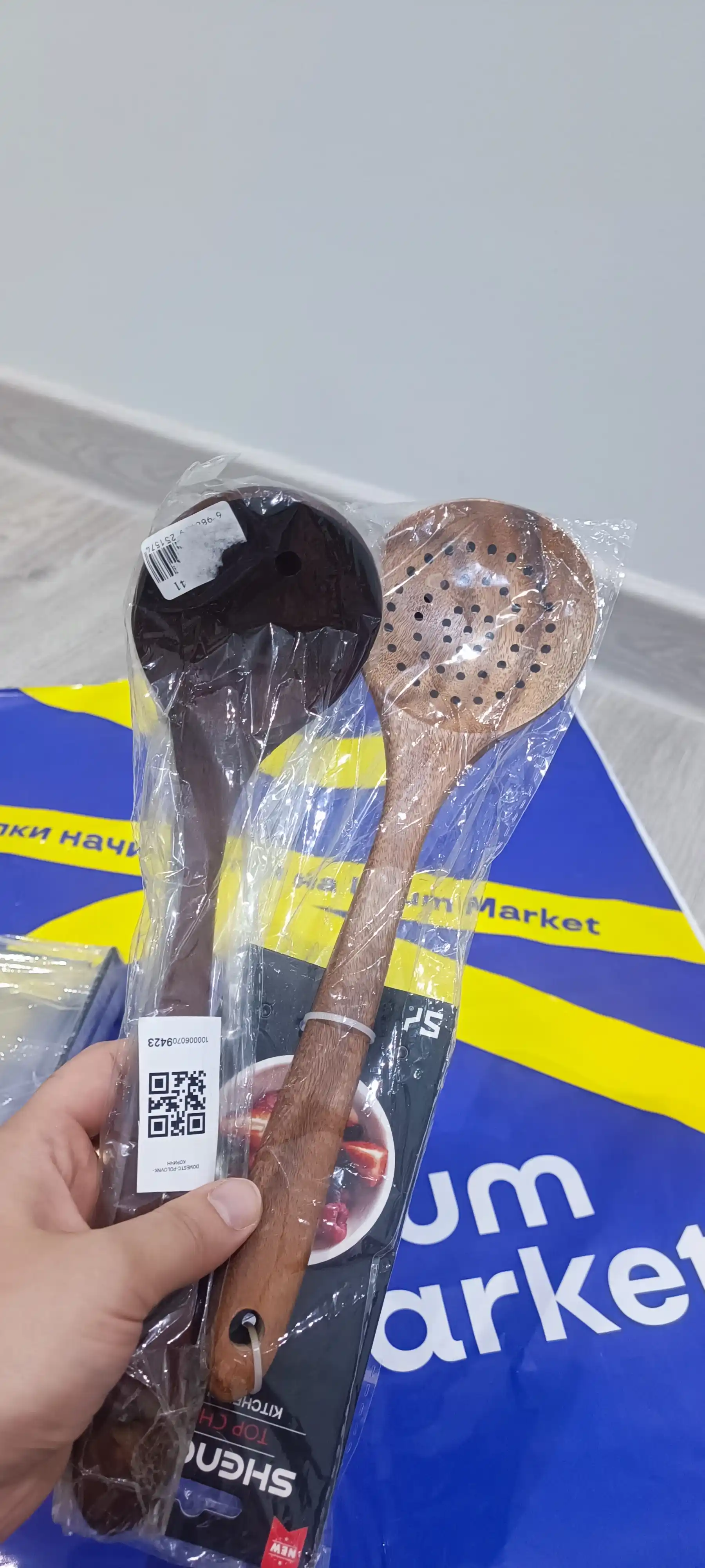 Cho'mich oshxona uchun bambukli yog‘ochli silikon polovnik