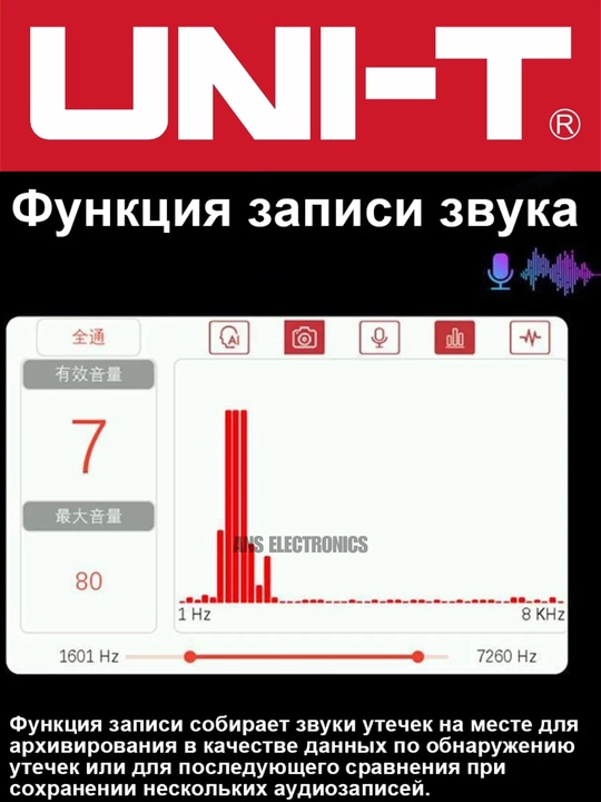 UNI-T UT662B акустический детектор утечек