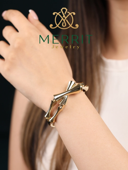 Золотой браслет для женщин и девушек, 585 проба, модель M24B, MERRIT GOLD