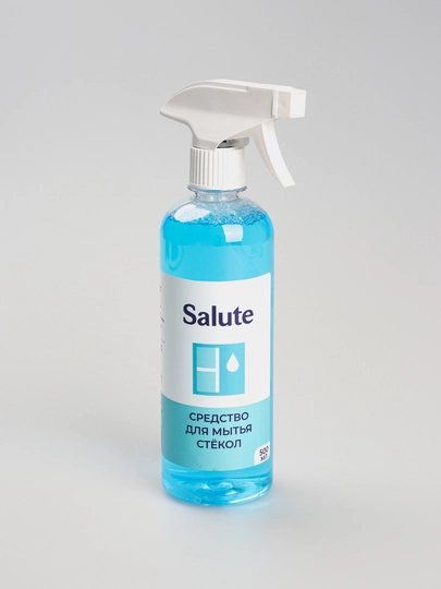 Средство для мытья стекол Salute, 500 мл, для стекол и зеркал спрей от запотевания