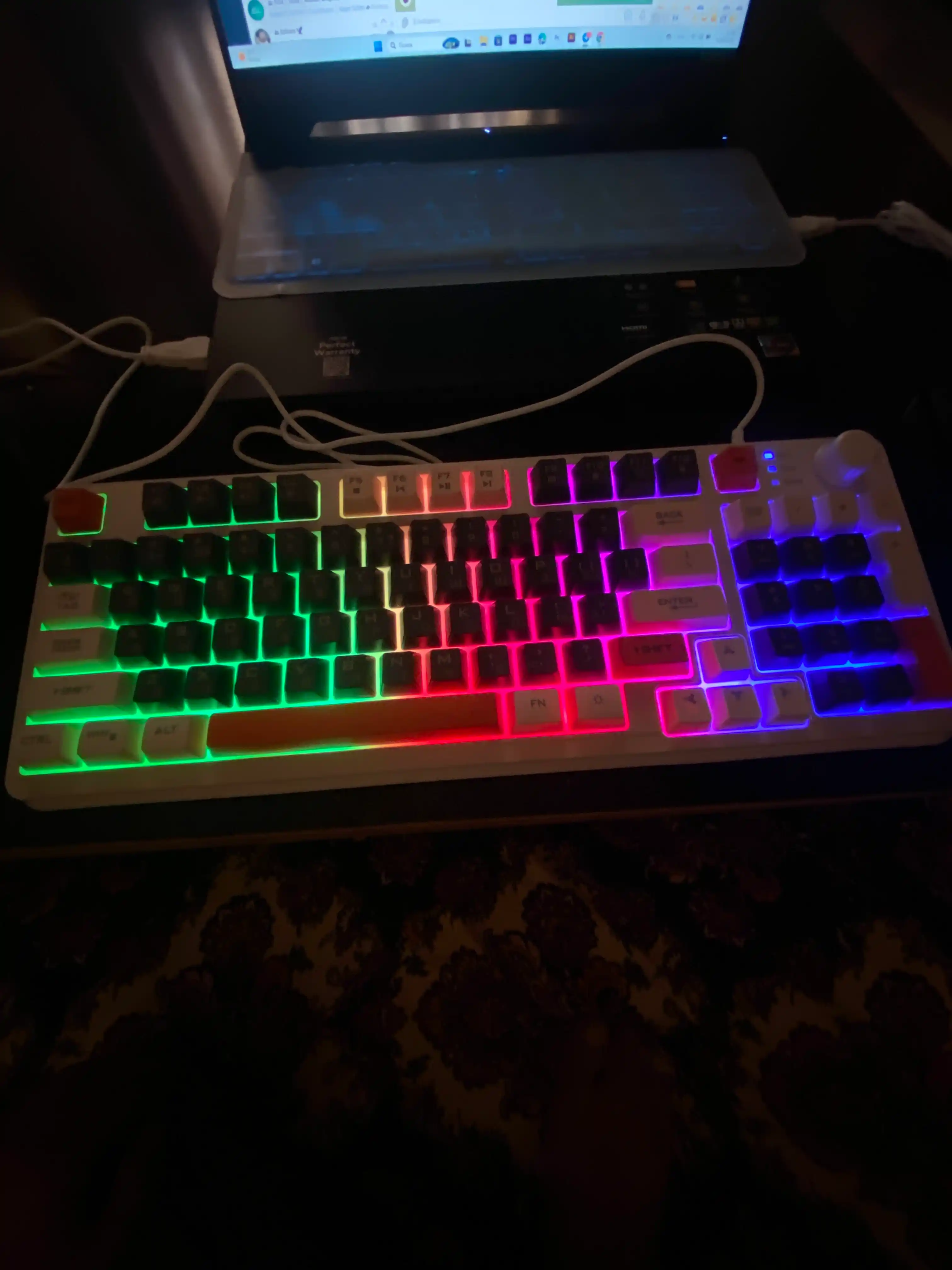 Игровая клавиатура K82, 94 клавиш с мышью, светлая RGB