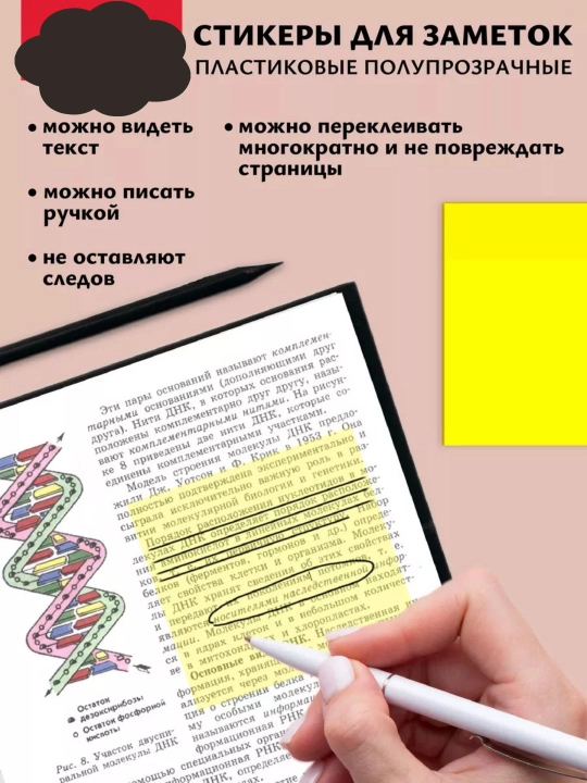 Наклейки для заметок, яркое пятно на важной странице книги, 5 разных цветов