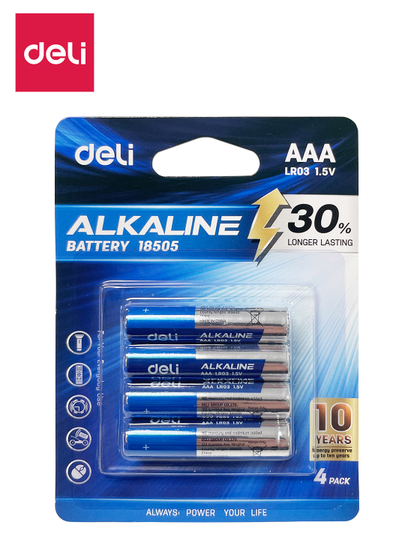 AAA LR03 1,5V batareyalar 4 dona 18505 Deli, 18505 - 
