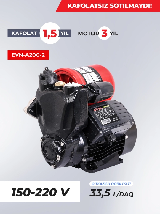 Avtomatik suv nasosi EPA EVN-A200-2,  EVN-A300-2, EVN-A400-2, EVN-A600-2, EVN-A800-2