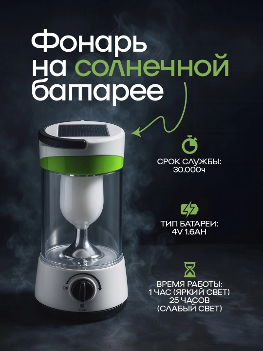 ROMARIO – akumulyatorli va quyosh batareyali LED chiroq - 