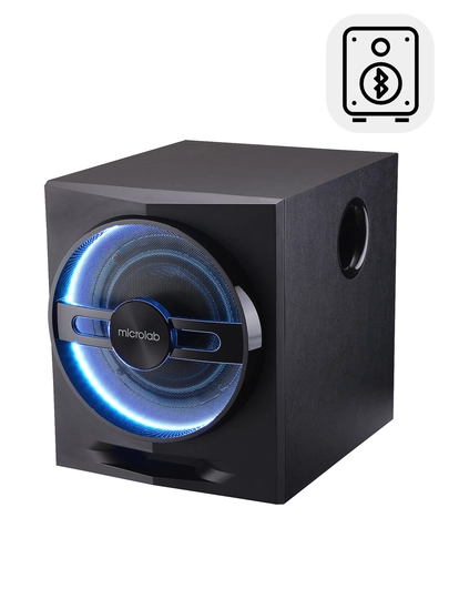 Microlab T-10 sabvuferi / 2.1 / 56 Vt RMS, 2×16 Vt va 24 Vt, Bluetooth