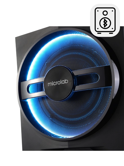 Microlab T-10 sabvuferi / 2.1 / 56 Vt RMS, 2×16 Vt va 24 Vt, Bluetooth