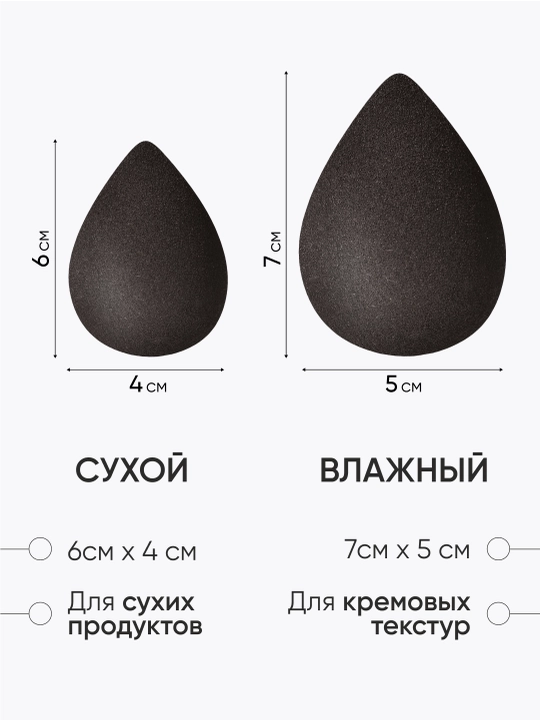 Спонж для макияжа в наборе с корзинкой LIMONI Blender Makeup Sponge Black