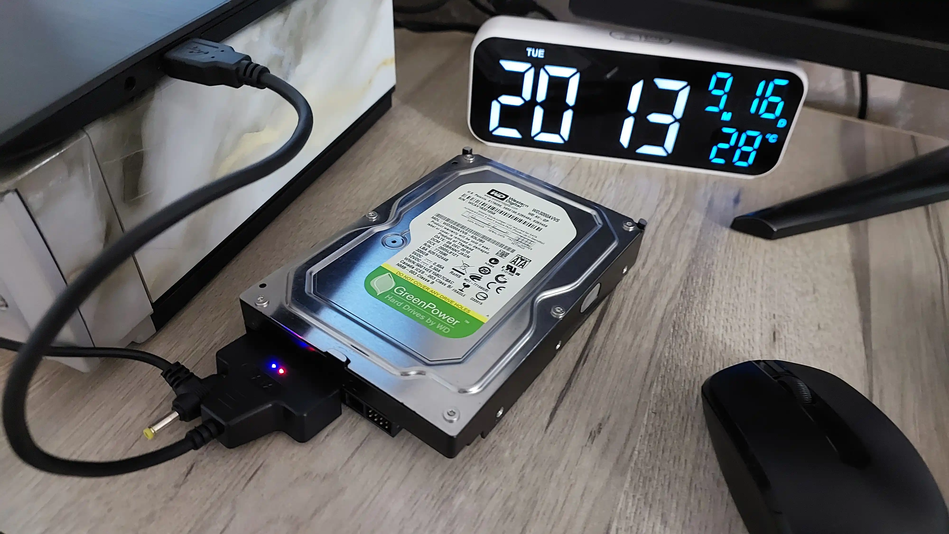 SATA-USB 3.0 adapter kabeli, 2.5" SSD va HDD disklar uchun adapter