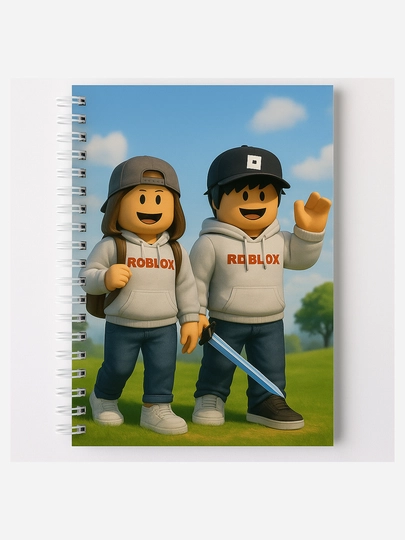 Блокнот Roblox А5, для записей — ТОЧКА-ROBLOX-АЛЫЙ-точка