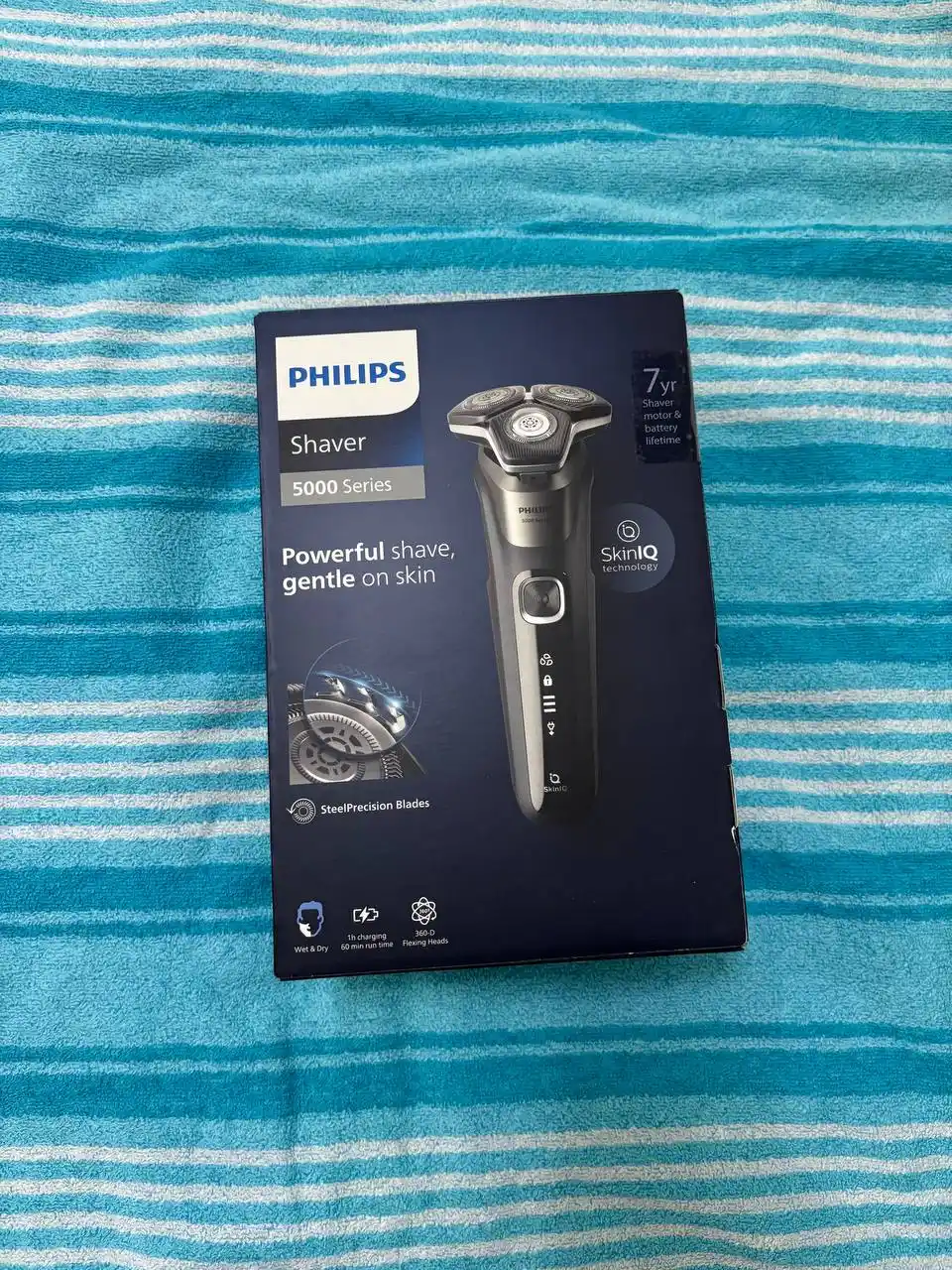 Philips Series 5 S5887 elektr soqol mashinasi, aylanadigan, batareyadan quvvatlanadi